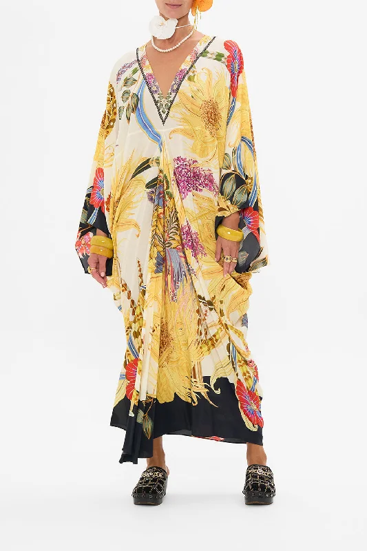 T SHAPE LONG KAFTAN SUNFLOWERS ON MY MIND