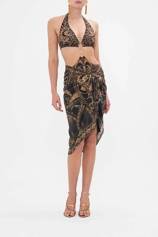 SHORT TASSEL SARONG NOUVEAU NOIR