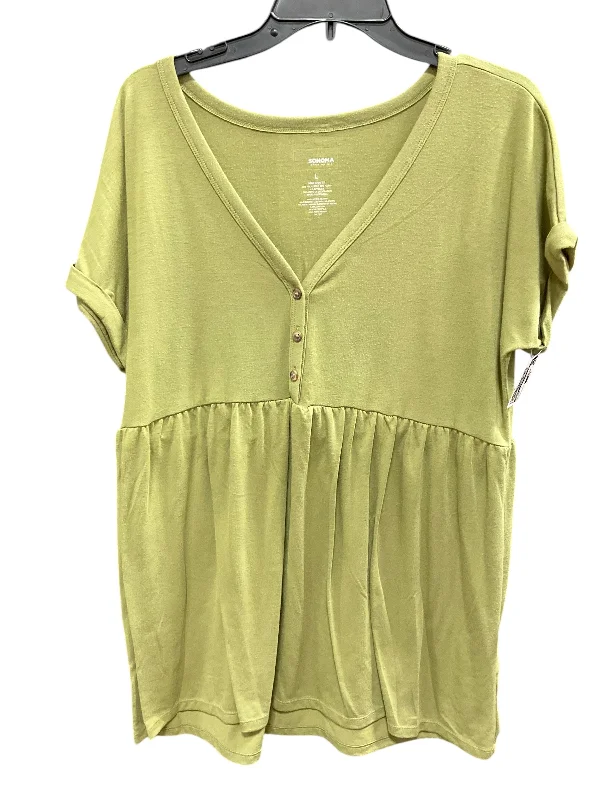 Maternity Top Short Sleeve By Sonoma, Size: L